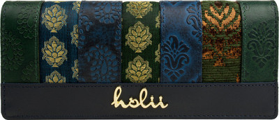

Holii Women Evening/Party Blue, Black Genuine Leather Wallet(1 Card Slot)