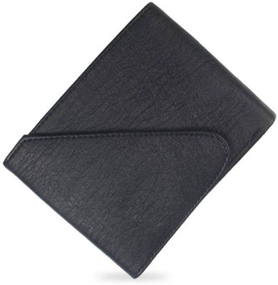 

LAER Men Black Genuine Leather Wallet(10 Card Slots)
