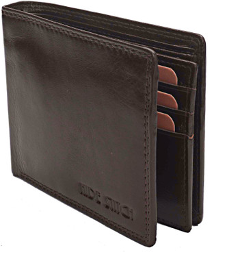 

Hidestitch Men Brown Genuine Leather Wallet(10 Card Slots), Brown-05