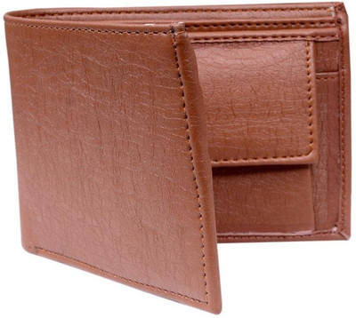 

LAER Men Tan Genuine Leather Wallet(3 Card Slots)