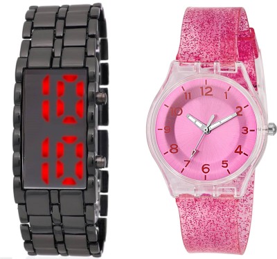 COSMIC LEDSKMEI HEAVY BRACELET WITH RED LIGHT FOR TEENAGERS WITH XYZ-SPARKLING DARK PINK FEATHER WEIGHT FOR LADIES AND GIRLS Watch  - For Boys & Girls   Watches  (COSMIC)