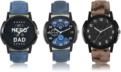 E-Smart J06-02-03-07-COMBO Multicolor Dial analogue Watches for men(Pack Of 3) Watch  - For Men   Watches  (E-Smart)