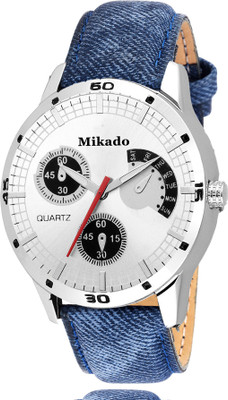 

Mikado 8123132 Denim strap white dial watch for Men's Watch - For Men