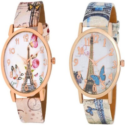 Gopal retail 001 002 Effil tower new original paris Dial Multicolour Leather Strap for And Girls And Woman Watch - For Girls Watch  - For Girls   Watches  (Gopal Retail)