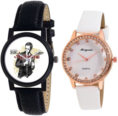 AR Sales Combo Of Analog Watch For Mens And Womens-M001-AR106 Watch  - For Couple   Watches  (AR Sales)