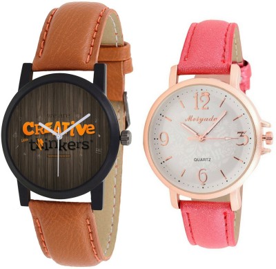 AR Sales Combo Of Analog Watch For Mens And Womens-M005-AR101 Watch  - For Couple   Watches  (AR Sales)
