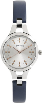 

Sonata 8151SL01 Steel Daisies Watch - For Women