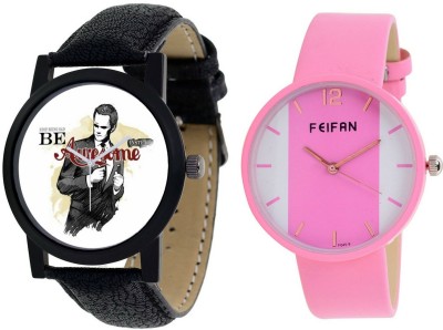AR Sales Combo Of 2 Analog Watch For Mens And Womens FF002-AR106 Watch  - For Couple   Watches  (AR Sales)