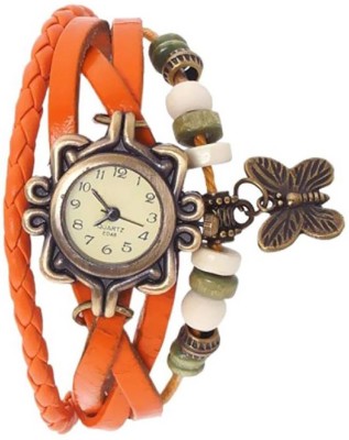 PMAX Butterfly ORANGE Leather Vintage Watch  - For Girls   Watches  (PMAX)