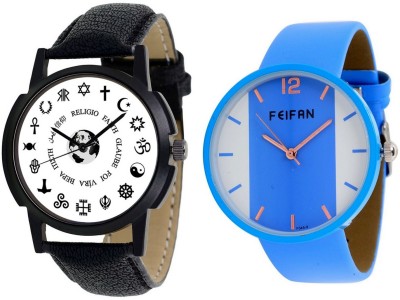 AR Sales Combo Of 2 Analog Watch For Mens And Womens FF001-AR105 Watch  - For Couple   Watches  (AR Sales)