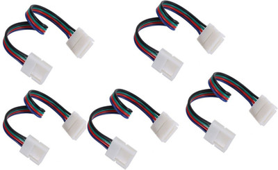 

amiciKart 5 Pcs Connector For RGB 5050 , 5630 , 3528 RGB LED Strip Connector Wire Connector(Multicolor, Pack of 05)