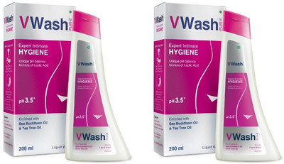 

VWash Plus Intimate Hygiene Pack of 2 Intimate Wash(200 ml, Pack of 2)