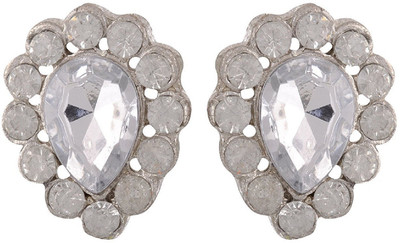 

GOELX Crystal Kundans Silver pastable for jewelry making/crafts, size 30*20mm, pack of 2