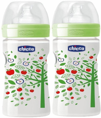 

Chicco Welbeing 150 ml feeding bottle set of 2 nos - 150 ml(Green)