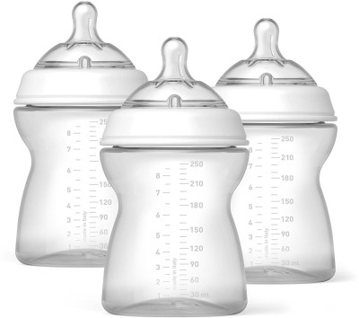 

Chicco Natural 250 ml Feeding bottle set of 3 nos - 250 ml(Clear, White)