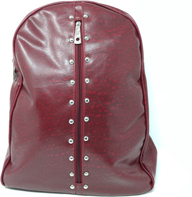 

SM Shopper women Casual Leatherette Backpack Bag Backpack(Maroon, 5 L)