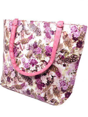 

SM Shopper Women Casual, Formal, Evening/Party Leatherette Bag/One-Side-Printed-Pink Shoulder Bag(White, 10 L)