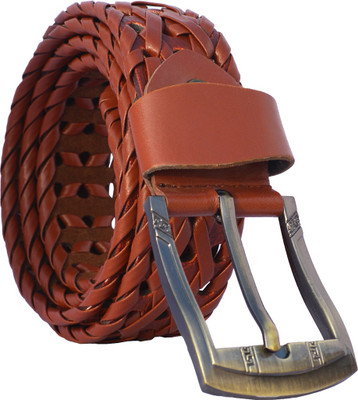 

LOOPA Men Casual Brown Artificial Leather Belt, Tan
