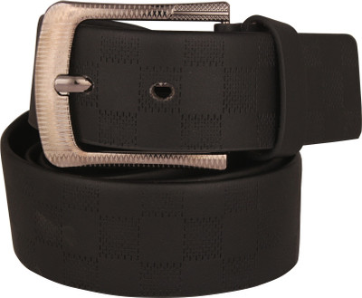

JVoutfits Men Casual Black Artificial Leather Belt