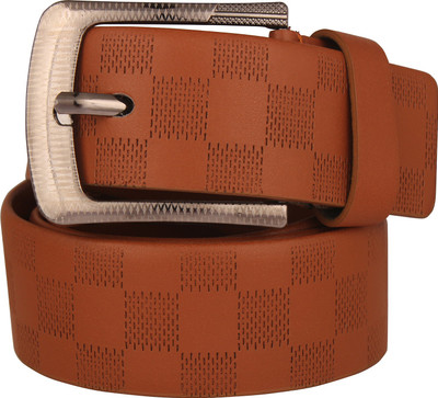 

JVoutfits Men Casual Tan Artificial Leather Belt