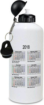 

Juvixbuy Calender Sipper / Water Bottle With Free 1 Cap ( Aluminium ) 750ml 750 ml Sipper(Pack of 1, Multicolor), White