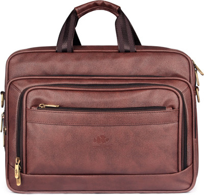 

The Clownfish Executive Laptop Briefcase Medium Briefcase - For Men & Women(Brown)