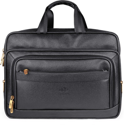 The Clownfish Executive Laptop Briefcase Medium Briefcase - For Men & Women(Black)