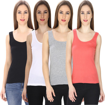FRISKERS Women Tank Top/Vest(Pack of 4)