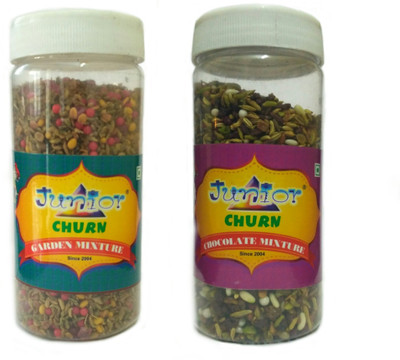 

Junior Churn GARDEN MIXTURE & CHOCOLATE MIXTURE SWEET, CHOCOLATY, MINTY Mouth Freshener(Pack of 2)