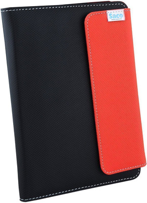 Saco Flip Cover for Tablet Champion Wtab 7.2 /Wtab 702 (Black, Artificial Leather)(Red, Black)