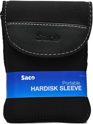 Saco Fit HDD Black16 4 inch External Hard Drive Sleeve(For Lacie Rugged USB 3.0 Thunderbolt 1 TB External Hard Disk, Black) available at flipkart for Rs.250