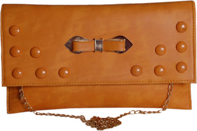 3NG Party Tan, Khaki Clutch, Khaki;tan