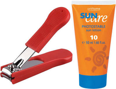 

Oriflame Sweden SUN CARE LOTION SPF 10 (50ml) 1814 With Nail Cutter(Set of 2)
