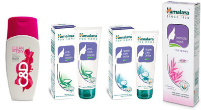 

Himalaya Clean And Dry, Anti Rash Cream, Nipple Care Butter, Intimate Wash(Set of 4)