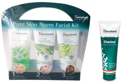 

Himalaya PURE SKIN NEEM FACIAL KIT, anti acne clarina face mask(Set of 2)