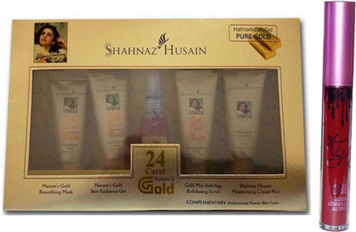 

Shahnaz Husain 24 Carat Gold Kit 40 g With Limited Edition Maroon Lip Gloss(Set of 2)