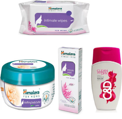 

Himalaya Soothing Body Butter, Intimate Wipes, Intimate Wash, Clean And Dry(Set of 4)