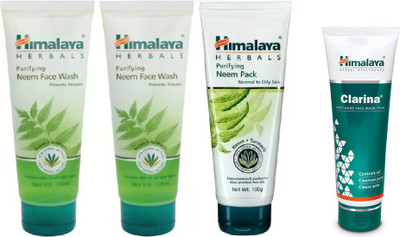 

Himalaya Neem facewash, neem pack, clarina face mask(Set of 4)