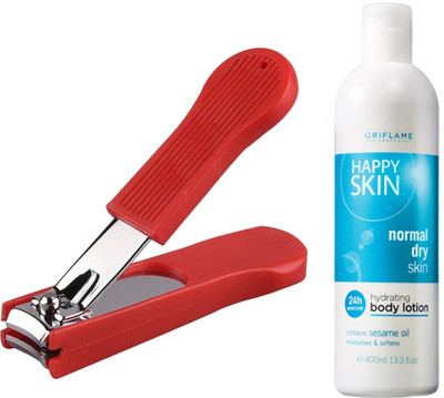 

Oriflame Sweden Happy Skin Hydrating Body Lotion Normal Dry Skin 400ml (23730) With Nail Cutter(Set of 2)