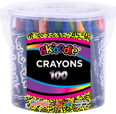 

SKOODLE 100 Ct Crayon In Bucket For Kids Activity(Multicolor)
