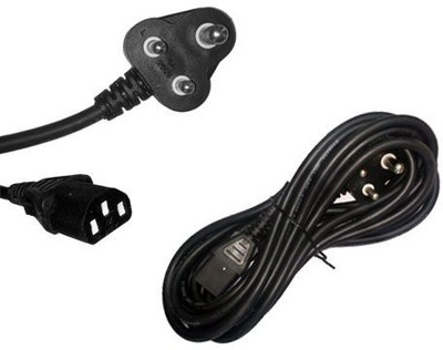 

FOX MICRO 3 Pin Computer Power Cord Cable for Computer PC SMPS 3 Meter Black (PACK OF 2 POWER CORD )-FM Power Cord(Compatible with Computers, Black)