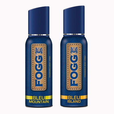 

Fogg Bleu Mountain And Island Deodorant Spray - For Men(120 ml, Pack of 2)
