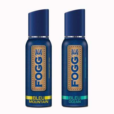 

Fogg Bleu Mountain And Ocean Deodorant Spray - For Men(120 ml, Pack of 2)