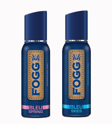 

Fogg Bleu Spring And Skies Deodorant Spray - For Men(120 ml, Pack of 2)