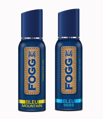 

Fogg Bleu Mountain And Skies Deodorant Spray - For Men(120 ml, Pack of 2)