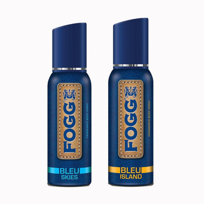

Fogg Bleu Skies And Island Deodorant Spray - For Men(120 ml, Pack of 2)