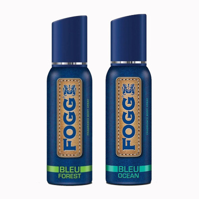 

Fogg Bleu Forest And Ocean Deodorant Spray - For Men(120 ml, Pack of 2)