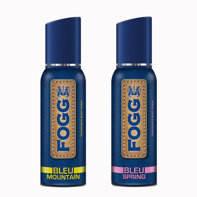 

Fogg Bleu Mountain And Spring Deodorant Spray - For Men(120 ml, Pack of 2)