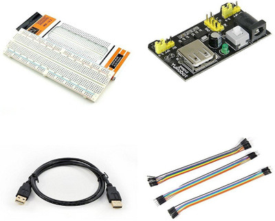 

Techwiz Breadboard Power Supply kit MB102 + Power Supply+ Jumper wire+ USB Cable Educational Electronic Hobby Kit