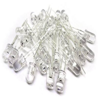 

TechWiz 5 mm White LED Pack, 60 Pieces Educational Electronic Hobby Kit